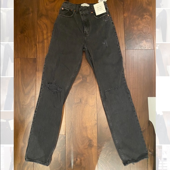 Brand new Abercrombie 90 ultra high rise vintage style jeans - Picture 3 of 7